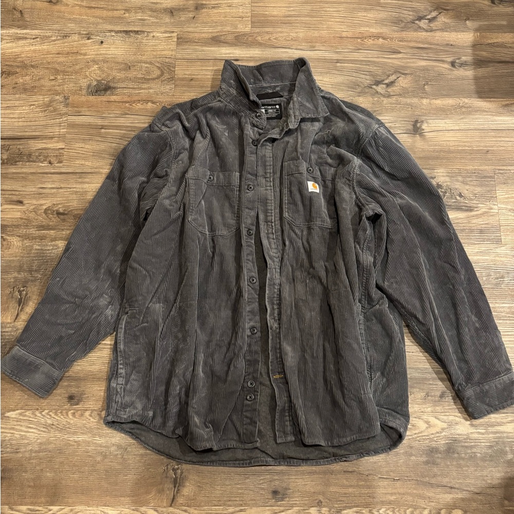 Carhartt Gray Lightweight Shirt Jacket Casual Fit